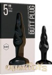 Butt Plug - Rounded - 5 Inch - Black (Shots Toys - Plug and Play)