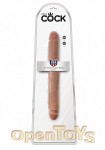 12 Inch Slim Double Dildo - Tan (Pipedream - King Cock)