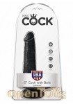 6 Inch Cock with Balls - Black (Pipedream - King Cock)