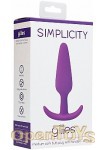 Gilles - Medium Cork Butt-Plug with Handles - Purple (Shots Toys - Simplicity)