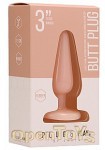 Butt Plug - Basic - 3 Inch - Flesh (Shots Toys - Plug and Play)