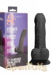 5 Inch Curved Realistic Dildo - Black (Shots Toys - GC)