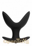 Butt Plug - Split 6 - 4 Inch - Black (Shots Toys - Plug and Play)