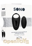 No. 74 - Rechargeable Remote Controlled Vibrating Cock Ring - Black (SONO)