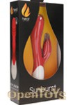 Sunburst - Rechargeable Heating G-Spot Rabbit Vibrator - Red (Shots Toys - Heat)