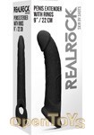 Penis Extender with Rings - 22 cm - Black (RealRock)