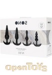 No. 80 - 4-Piece Butt Plug Set - Black (SONO)