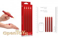 Teasing Wax Candles Large - Parafin - 4-pack - Red 