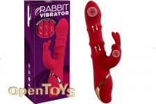 Rabbit Vibrator with 3 Moving Rings 