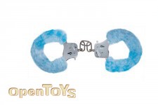 Furry Fun Cuffs - Pale Blue Plush 