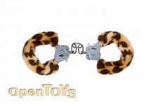 Furry Fun Cuffs - Leopard Plush 