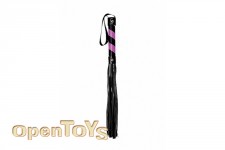 Whip Leather Black with Purple Stripes 