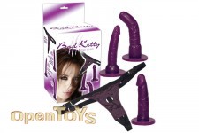 Strap-On Set mit 3 Dildos - purple 