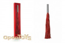 Whip Leather Metal Long Red 