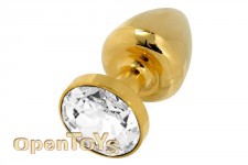 Buttplug Gold 24 C 30mm with Crystal 