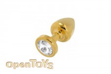 Buttplug Gold 24 C 25mm with Crystal 
