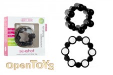 Sixshot Black Vibrating Ring 