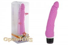 Silicone Classic Slim Vibrator - Pink 