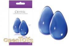 Crystal Glass Egg Large - Blue 