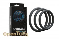 OptiMALE - 3 C-Ring Set - Thin - Slate 