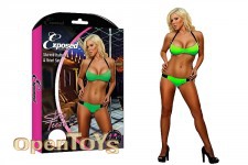 Shirred Halter and Brief Set Lime - L/XL 