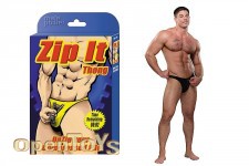 Zip It Thong - Black 