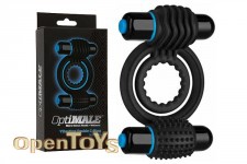 OptiMALE - Vibrating Double C-Ring - Black 