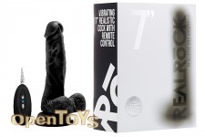 Vibrating Realistic Cock - 7 Zoll - Black 