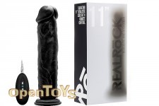 Vibrating Realistic Cock - 11 Zoll - Black 