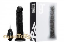 Vibrating Realistic Cock - 9 Zoll - Black 