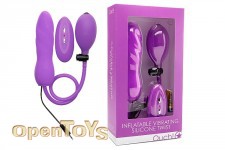 Inflatable Vibrating Silicone Twist - Purple 