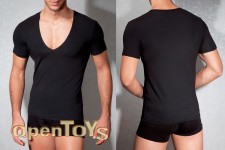 T-Shirt V-Neck - Black - S 