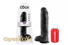 11 Inch Cock - with Balls - Black 