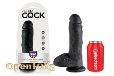 8 Inch Cock - with Balls - Black 