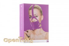 Leather Mouth Gag - Purple 