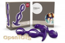 B-Balls Butt Plug - white/dark violet 