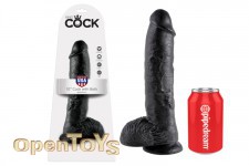 10 Inch Cock - with Balls - Black 
