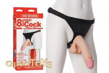 UR3 Cock with Ultra Harness - 8 Inch 