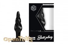 Buttplug - Rubber - 5 Inch - Model 5 - Black 