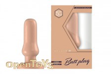 Buttplug - Rubber - 5 Inch - Model 4 - Flesh 