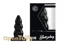 Buttplug - Rubber - 4 Inch - Model 6 - Black 