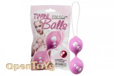 Twin Balls - rosa/weiß 