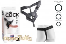 Strap On Harness with Cock - 8 Inch - White 