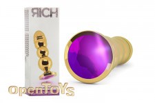 Gold Plug - 4,9 Inch - Purple Sapphire 