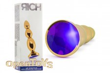 Gold Plug - 4,8 Inch - Purple Sapphire 