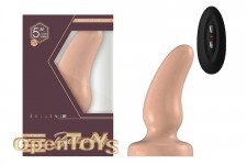 Buttplug - Rubber Vibrating - 5 Inch - Model 7 - Flesh 