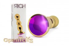 Gold Plug - 4,8 Inch - Purple Sapphire 