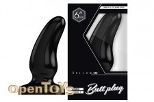 Buttplug - Rubber - 6 Inch - Model 7 - Black 