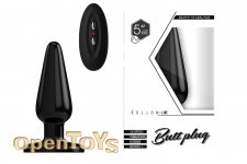 Buttplug - Rubber Vibrating - 5 Inch - Model 1 - Black 