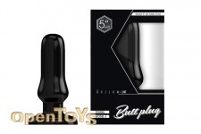 Buttplug - Rubber - 5 Inch - Model 4 - Black 